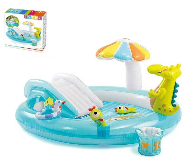 Intex Игровой центр 57165 NP "Аллигатор" (3) от 2 лет, 160л, распылитель, горка, 201х170х84см, в коробке, Голубой
Intex Игровой центр 57165 NP "Аллигатор" (3) от 2 лет, 160л, распылитель, горка, 201х170х84см, в коробке, Голубой