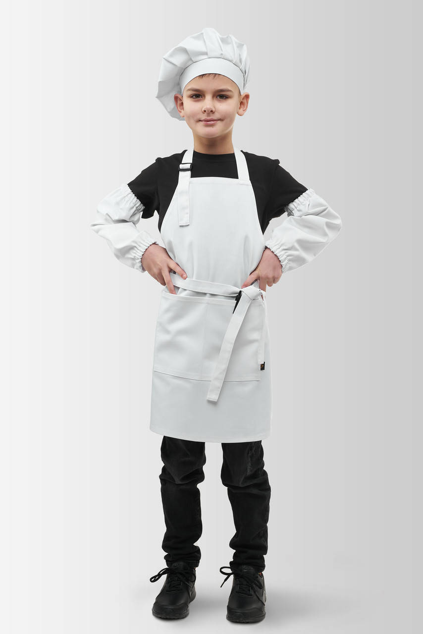 Комплект детский Latte Junior 7-12 лет | Фартук + Колпак + Нарукавники Белый
Комплект детский Latte Junior 7-12 лет | Фартук + Колпак + Нарукавники Белый