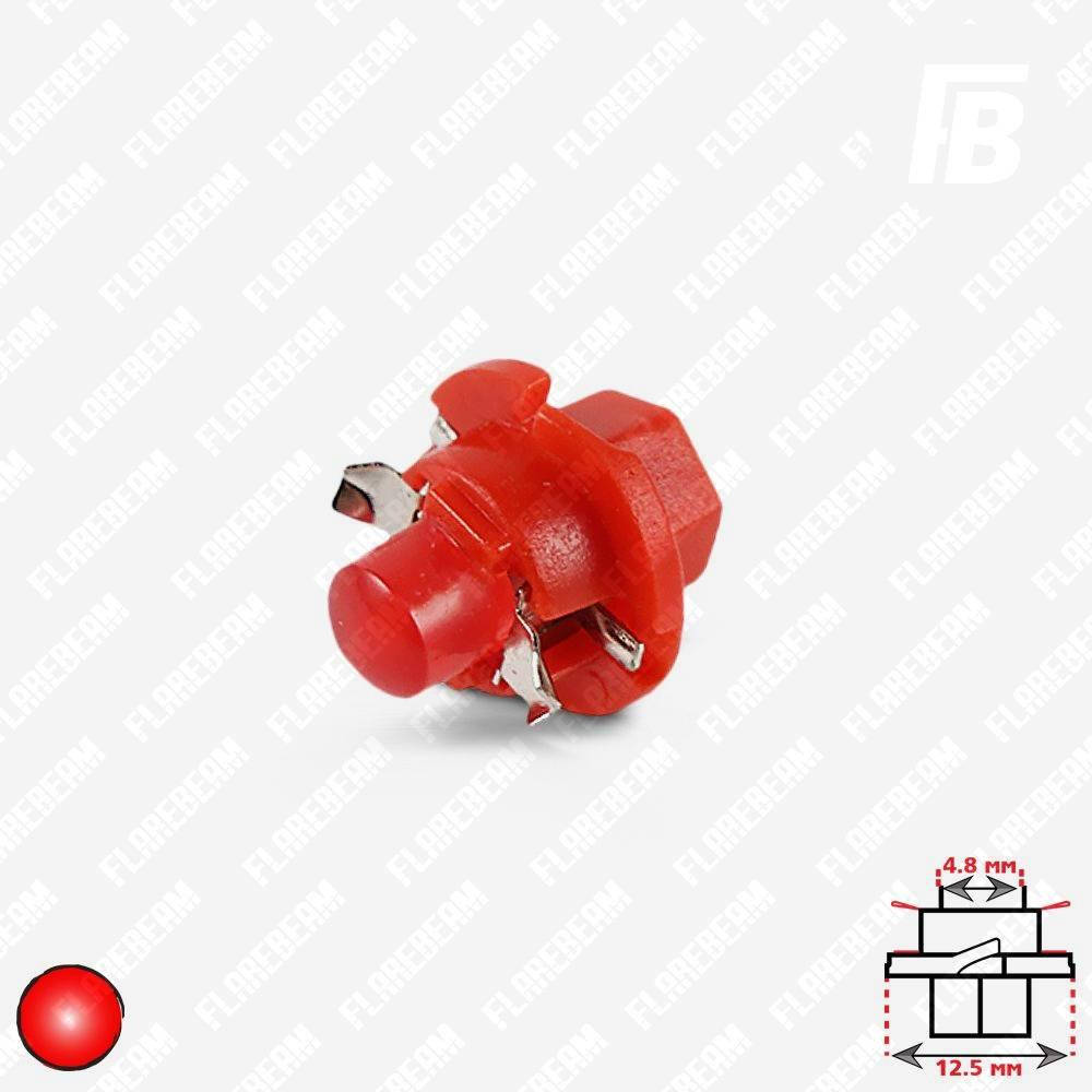 Лампа LED цоколь B8.4d (BX8,4d, BAX8,4d), с линзой, 12 В, DIP 5 мм*01 (красный) 
Лампа LED цоколь B8.4d (BX8,4d, BAX8,4d), с линзой, 12 В, DIP 5 мм*01 (красный)