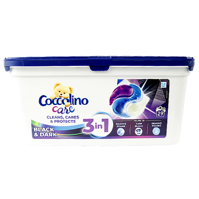 Капсули для прання Коколіно для чорного Coccolino black/dark 3in1 29cps 783g 3шт/ящ (Код : 00-00010633)
Капсули для прання Коколіно для чорного Coccolino black/dark 3in1 29cps 783g 3шт/ящ (Код : 00-00010633)
