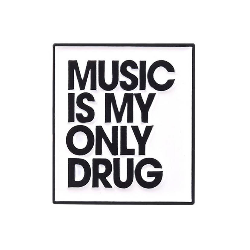 "Надпись Музыка мой единственный наркотик Music is my only drug" значок (пин) металлический
"Надпись Музыка мой единственный наркотик Music is my only drug" значок (пин) металлический