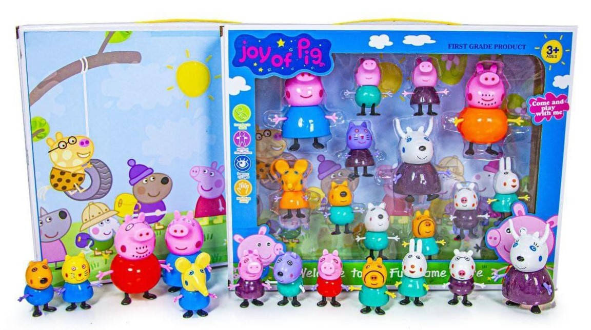 Игровой набор фигурок Свинка Пеппа с друзьями, 12 шт., 567-0103, для детей от 3 лет, Пакунок малюка
Игровой набор фигурок Свинка Пеппа с друзьями, 12 шт., 567-0103, для детей от 3 лет, Пакунок малюка