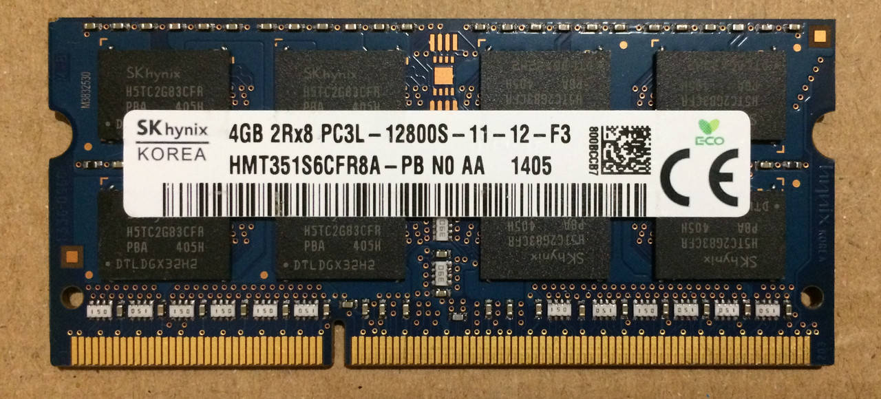 Для ноутбука 4GB DDR3L 1600MHz Hynix PC3L 12800S 2Rx8 RAM Оперативная память HMT351S6CFR8A
Для ноутбука 4GB DDR3L 1600MHz Hynix PC3L 12800S 2Rx8 RAM Оперативная память HMT351S6CFR8A