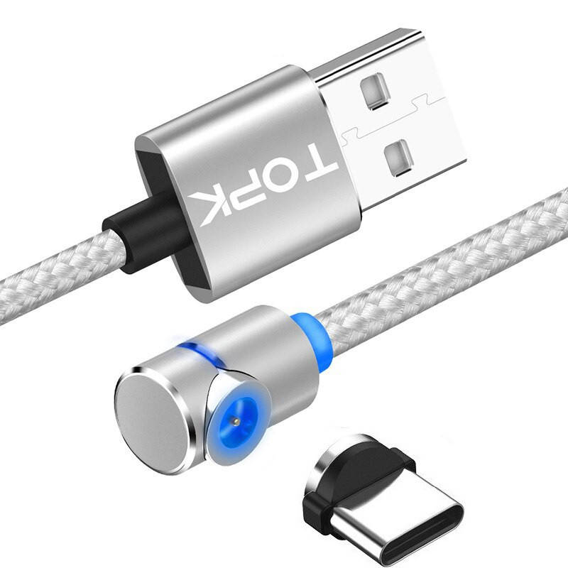 Магнитный кабель TOPK 2 метра ПОВОРОТ 90° USB 2.0 для зарядки AM51 Type C (СЕРЕБРО), Серый
Магнитный кабель TOPK 2 метра ПОВОРОТ 90° USB 2.0 для зарядки AM51 Type C (СЕРЕБРО), Серый