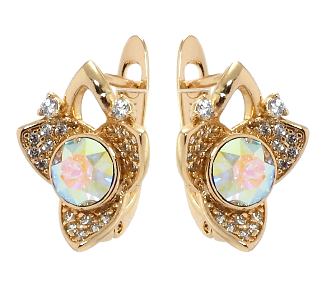 Серьги Xuping Позолота 18K с кр-ми Swarovski английский замок "Цветочки с кристаллами АВ и цирконием"
Серьги Xuping Позолота 18K с кр-ми Swarovski английский замок "Цветочки с кристаллами АВ и цирконием"