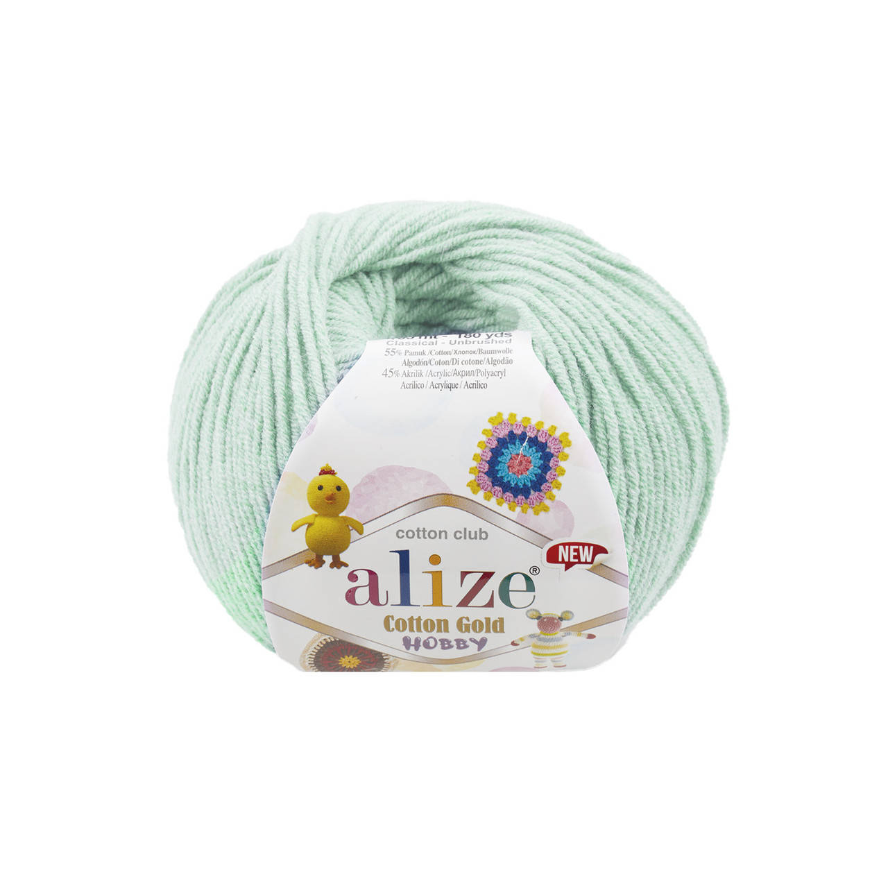 Alize Cotton Gold Hobby (Ализе Котон Голд Хобби) № 522 мята (Пряжа хлопок, нитки для вязания)
Alize Cotton Gold Hobby (Ализе Котон Голд Хобби) № 522 мята (Пряжа хлопок, нитки для вязания)