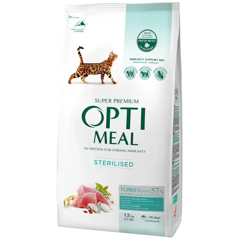 Сухой корм Optimeal Adult Cat Sterilised Turkey With Oat Сухой корм для стерилизованных кошек и кастрированных
Сухой корм Optimeal Adult Cat Sterilised Turkey With Oat Сухой корм для стерилизованных кошек и кастрированных