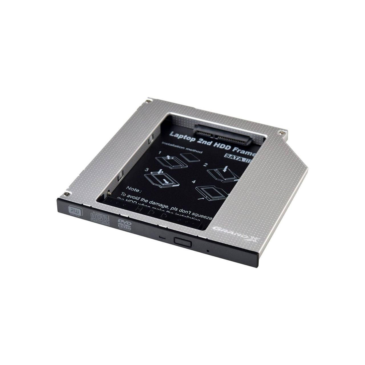 Шахта карман, optibay Grand - X HDD 2,5'' в отсек привода ноутбука, SATA/SATA3 Slim 12,7mm (HDC-24N)
Шахта карман, optibay Grand - X HDD 2,5'' в отсек привода ноутбука, SATA/SATA3 Slim 12,7mm (HDC-24N)