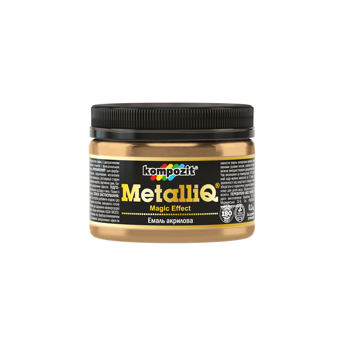 Декоративная акриловая эмаль Kompozit Metalliq Бронза 0.1кг