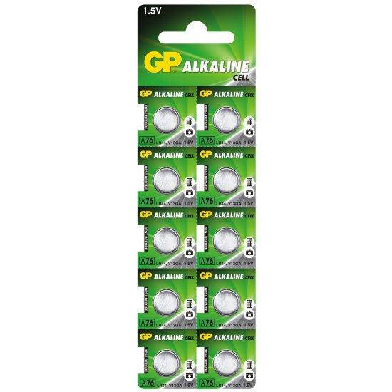 Батарейка щелочная GP A76/LR44/AG13/V13GA (A76F-2C10), 1.5V, блистер 10шт разрывной
Батарейка щелочная GP A76/LR44/AG13/V13GA (A76F-2C10), 1.5V, блистер 10шт разрывной