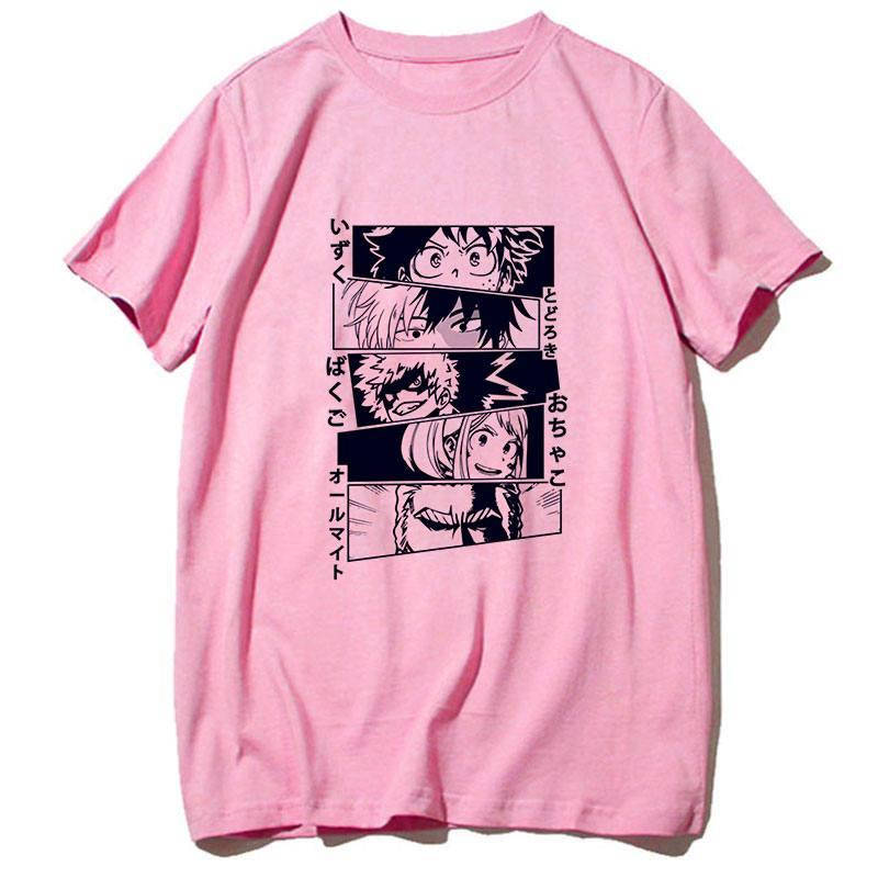 Футболка My Hero Academia розовая Моя геройская академия с принтом, Розовый 
Футболка My Hero Academia розовая Моя геройская академия с принтом, Розовый