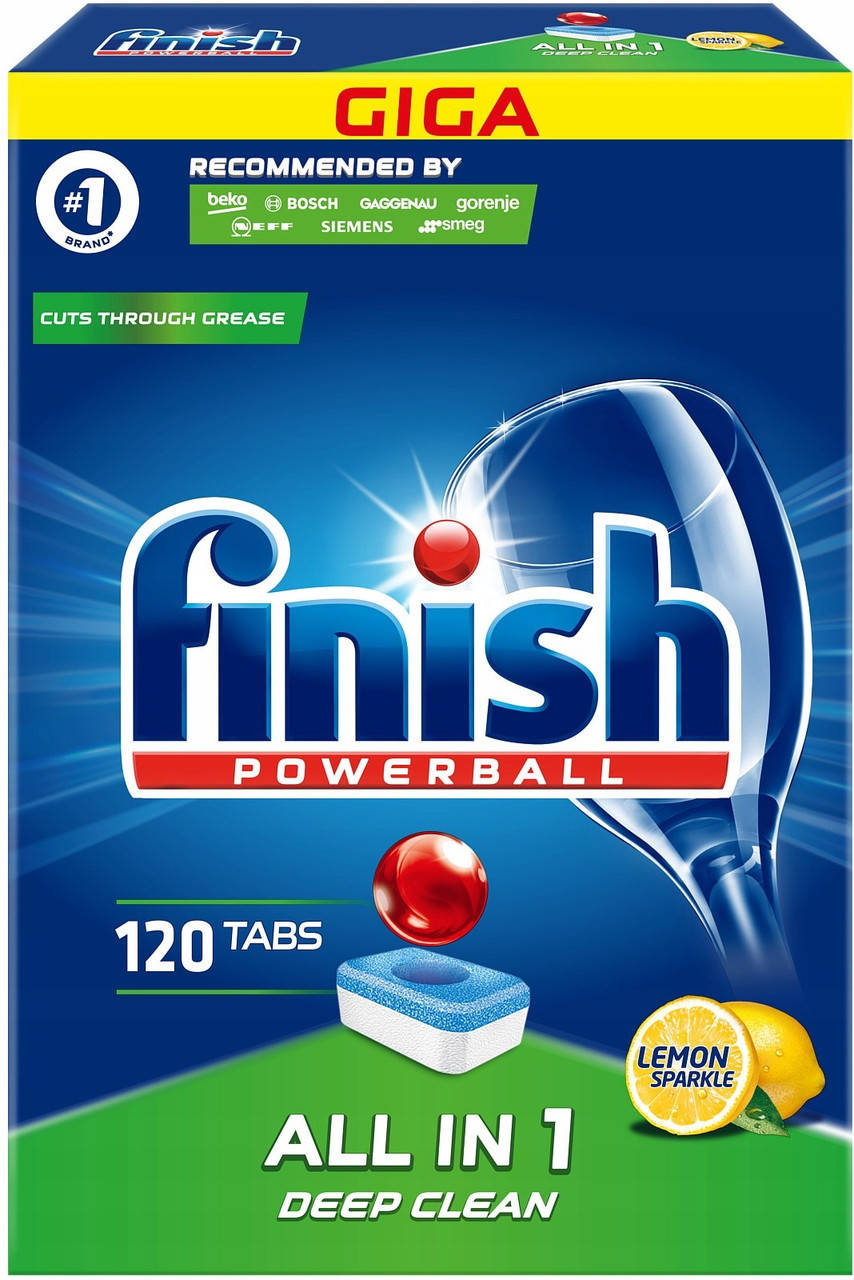 Таблетки для посудомоечных машин Лимон Финиш Все в одном Лимон Finish All in one Lemon 120 шт.
Таблетки для посудомоечных машин Лимон Финиш Все в одном Лимон Finish All in one Lemon 120 шт.