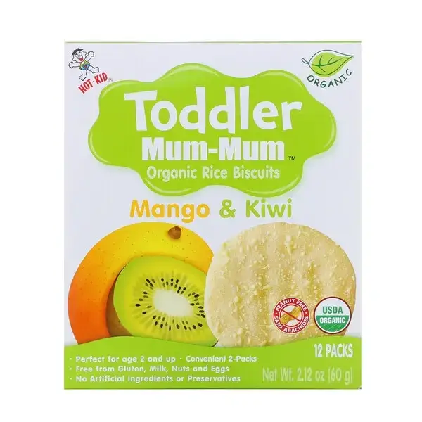 Hot Kid, Toddler Mum-Mum, органическое рисовое печенье, манго и киви, 12 упаковок, 60 г Hot Kid
Hot Kid, Toddler Mum-Mum, органическое рисовое печенье, манго и киви, 12 упаковок, 60 г Hot Kid