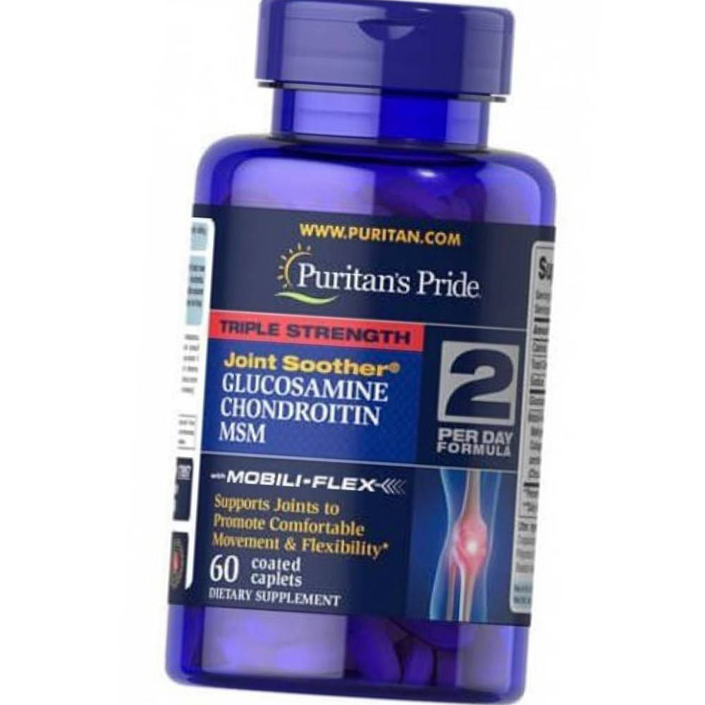 Глюкозамин хондроитин и МСМ Puritan's Pride Triple Strength Glucosamine Chondroitin with MSM 60 таблеток
Глюкозамин хондроитин и МСМ Puritan's Pride Triple Strength Glucosamine Chondroitin with MSM 60 таблеток