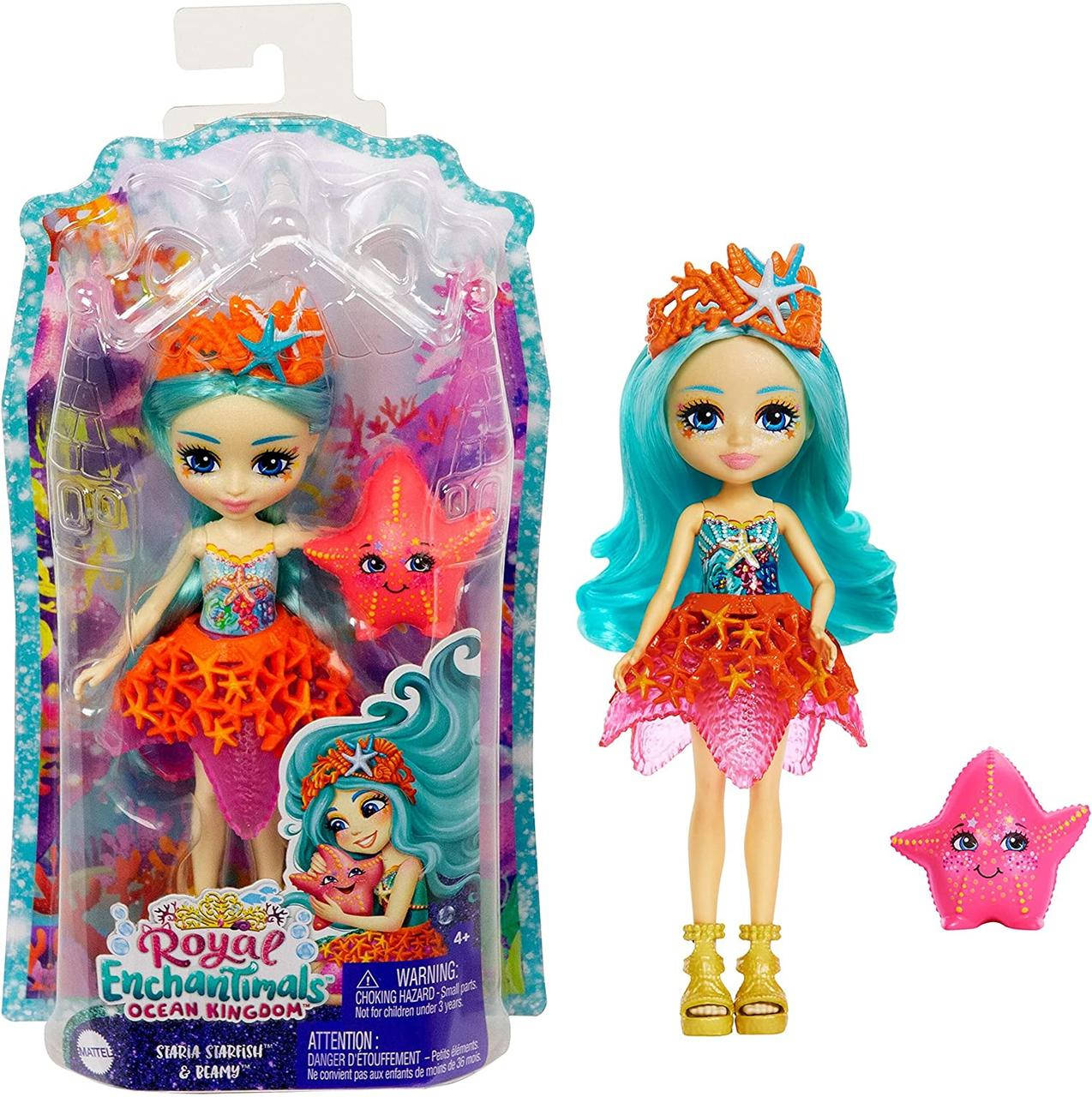 Кукла энчантималс Морская звезда Стария и питомец Royal Enchantimals Ocean Kingdom Mattel HCF69
Кукла энчантималс Морская звезда Стария и питомец Royal Enchantimals Ocean Kingdom Mattel HCF69