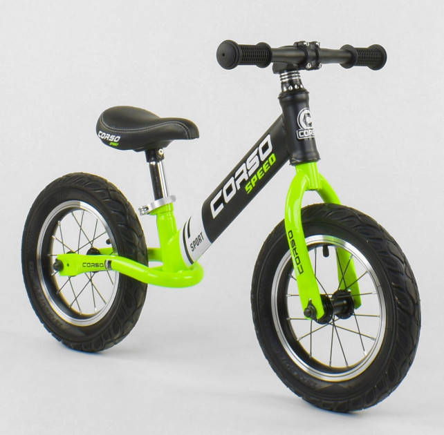 Беговел, велобег Corso Speed Sport 64207, надувные колеса, 12", подшипник, черно-зеленый
Беговел, велобег Corso Speed Sport 64207, надувные колеса, 12", подшипник, черно-зеленый
