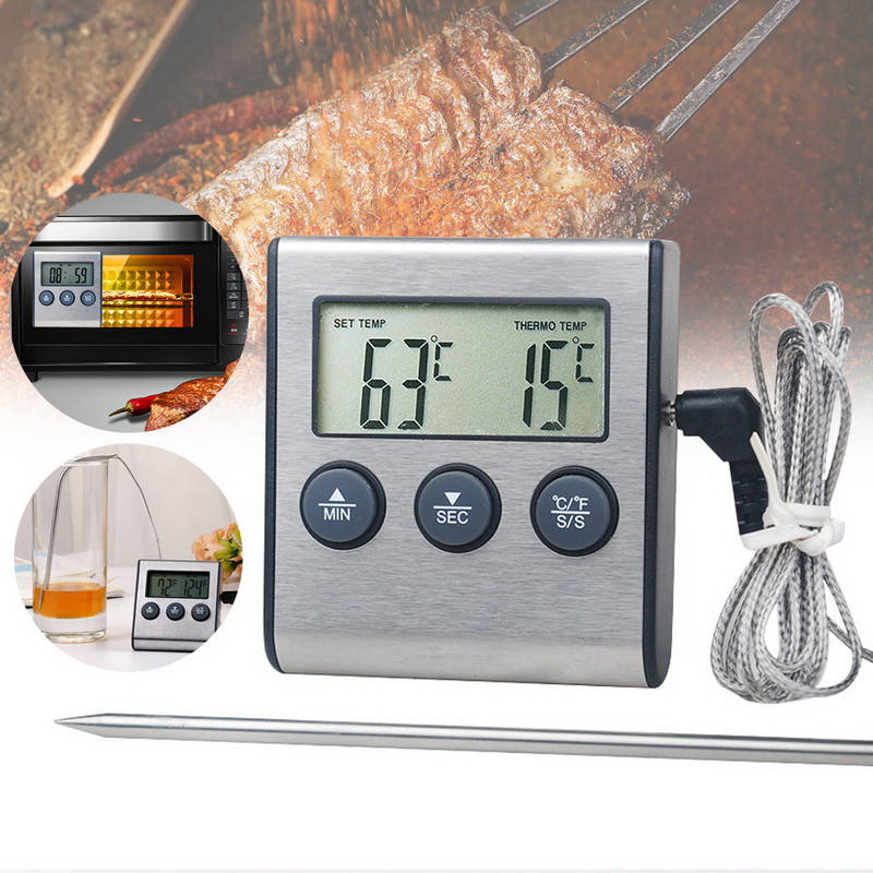 Термометр для мяса KCASA TP-700 (-50C до +300C) с таймером и магнитом, кнопка включения и выключения
Термометр для мяса KCASA TP-700 (-50C до +300C) с таймером и магнитом, кнопка включения и выключения