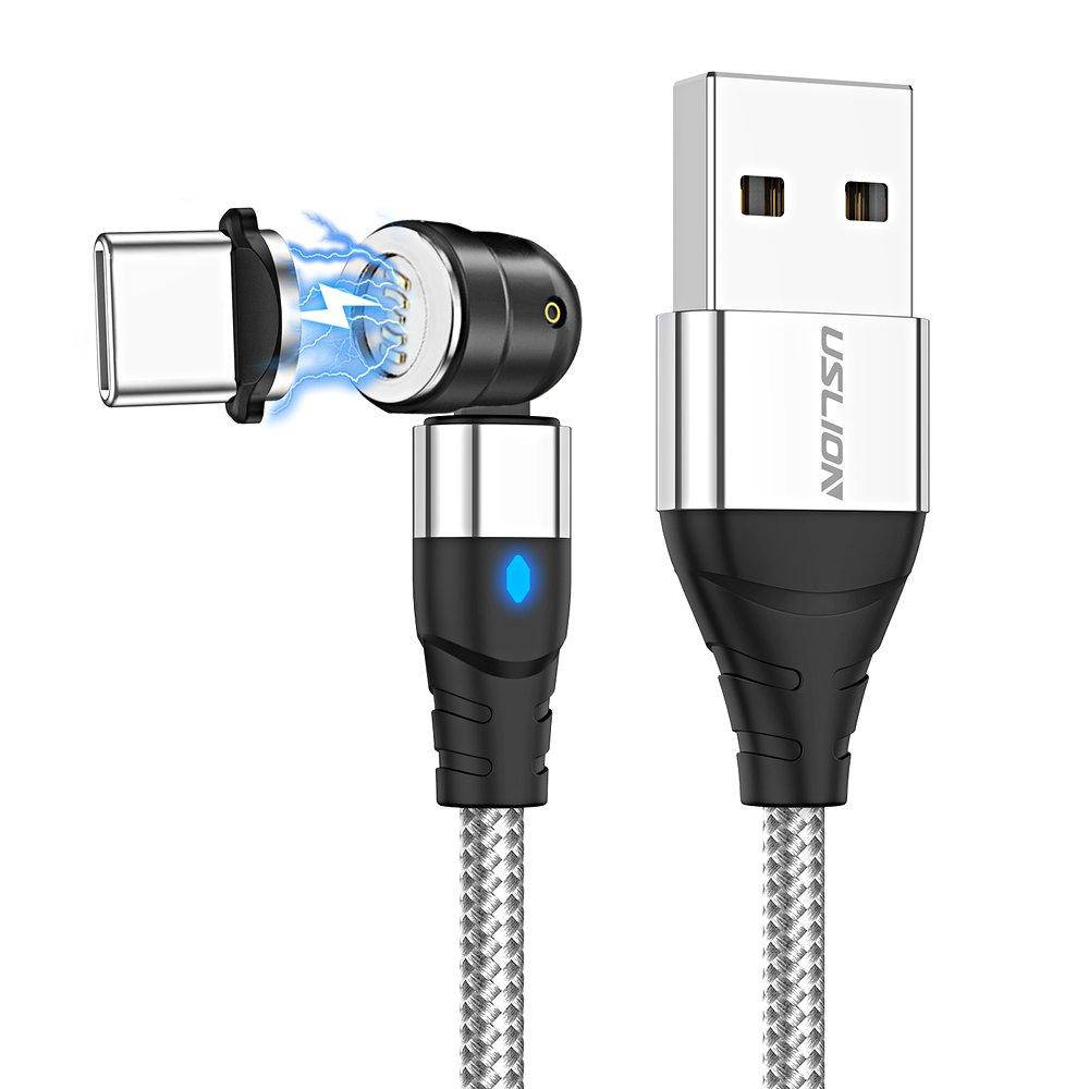 Кабель Type-C - USB (2m) магнитный поворотный на 540° провод для телефона USLION US0155 Silver
Кабель Type-C - USB (2m) магнитный поворотный на 540° провод для телефона USLION US0155 Silver