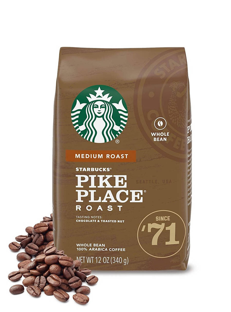 Кофе зерновой Starbucks Pike Place Roast Coffee Medium Roast Whole Bean Coffee, 340g
Кофе зерновой Starbucks Pike Place Roast Coffee Medium Roast Whole Bean Coffee, 340g