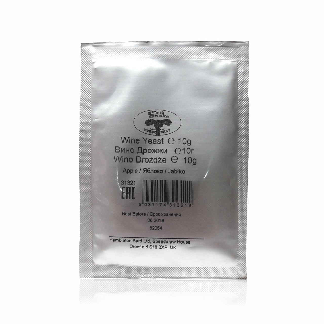 Дрожжи для яблочного вина Double Snake Apple Wine Yeast (Великобритания) Срок годности - до 2025 года 
Дрожжи для яблочного вина Double Snake Apple Wine Yeast (Великобритания) Срок годности - до 2025 года