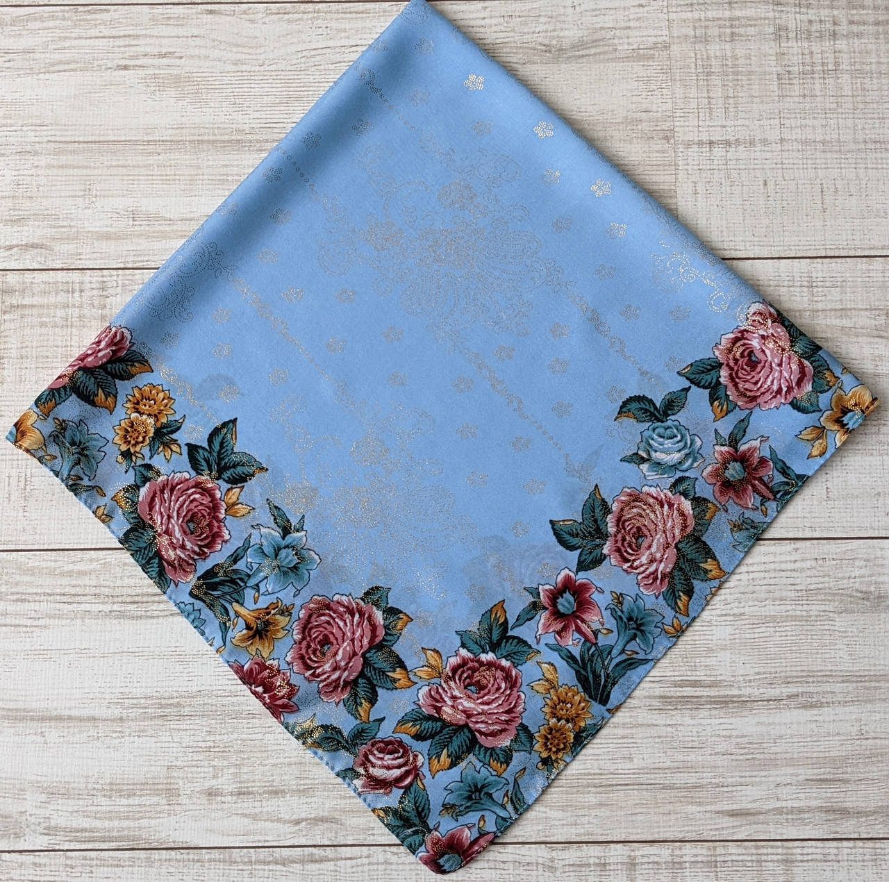 Платок с люрексом 80*80, Голубой
Платок с люрексом 80*80, Голубой