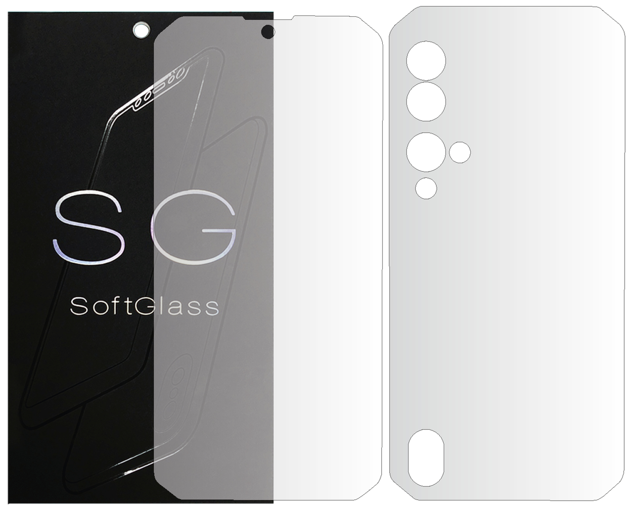 Пленка Blackview BV9900 / BV9900 PRO Комплект: для Передней и Задней панели полиуретановая SoftGlass, Прозрачный 
Пленка Blackview BV9900 / BV9900 PRO Комплект: для Передней и Задней панели полиуретановая SoftGlass, Прозрачный