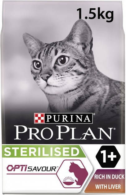 Сухой корм для стерилизированных кошек и кастрированных котов Purina ProPlan Sterilised с уткой и печенкой
Сухой корм для стерилизированных кошек и кастрированных котов Purina ProPlan Sterilised с уткой и печенкой