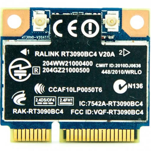 Wi-fi модуль для HP! HalfSize Mini pcie Ralink RT3090 (602992-001 602639-001) 802.11 b,g,n , 150Mbps
Wi-fi модуль для HP! HalfSize Mini pcie Ralink RT3090 (602992-001 602639-001) 802.11 b,g,n , 150Mbps