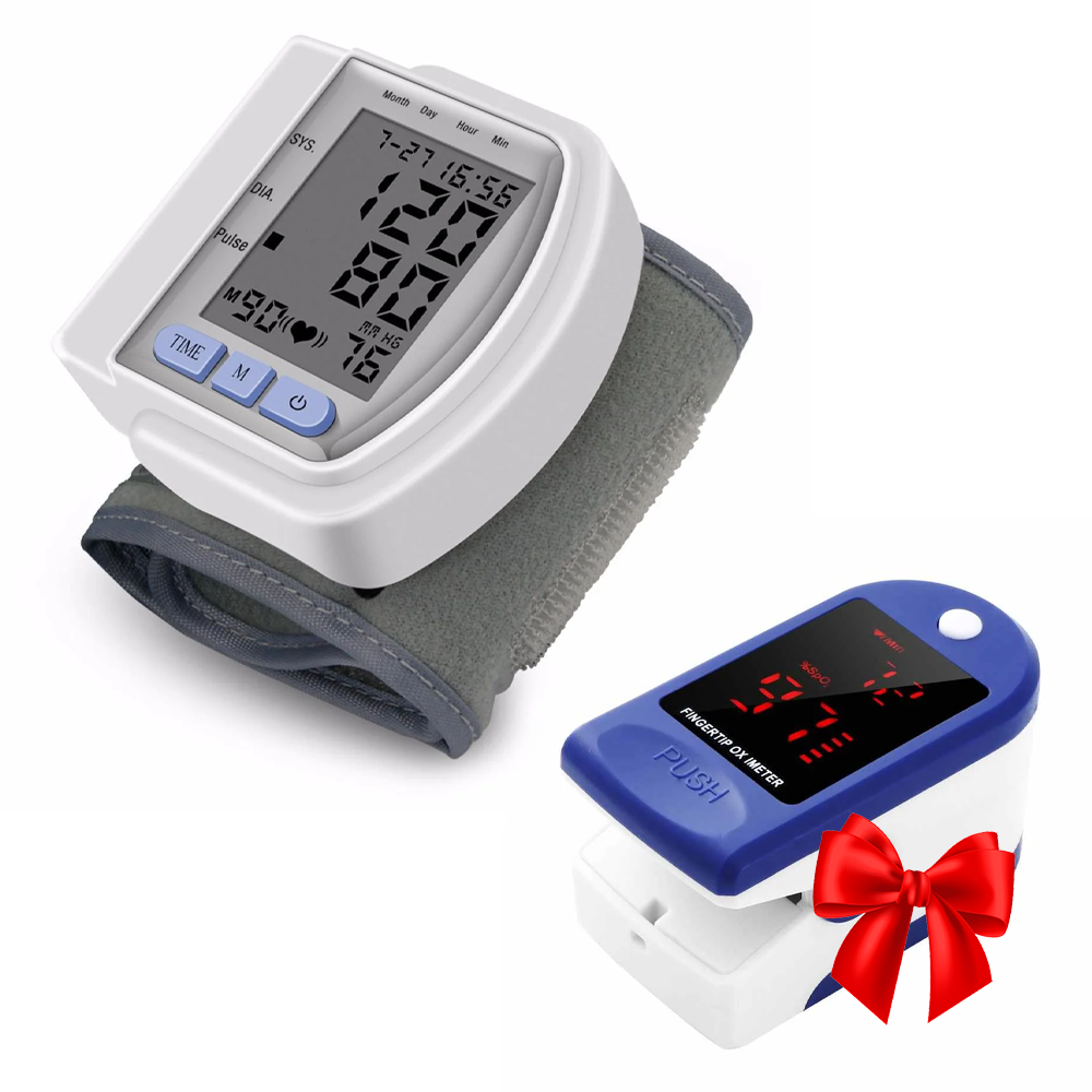 Автоматический тонометр на запястье Automatic Blood Pressure (777) CK-102S + Подарок Пульсоксиметр на палец
Автоматический тонометр на запястье Automatic Blood Pressure (777) CK-102S + Подарок Пульсоксиметр на палец