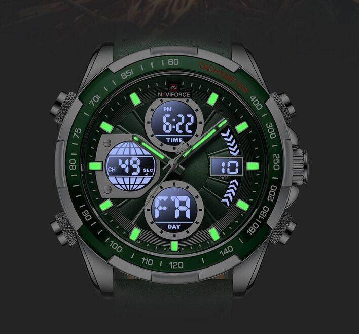 Мужские тактические часы Naviforce Fly ArmyGreen с таймером, будильником и секундомером
Мужские тактические часы Naviforce Fly ArmyGreen с таймером, будильником и секундомером