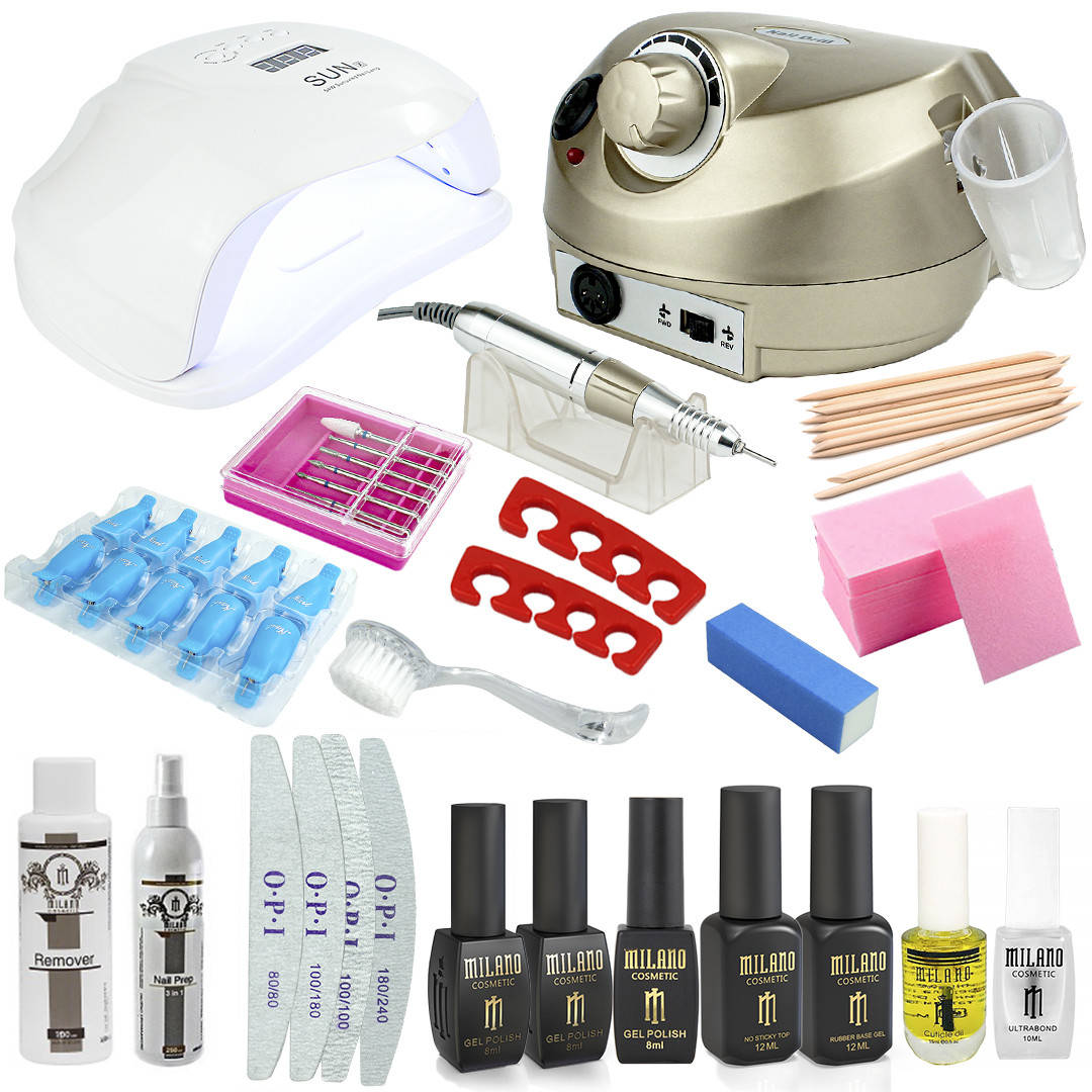 Стартовый набор для маникюра с LED UV лампой SUN X 54W и фрезер Nail Drill ZS 601 65W 45000об/мин + Milano лак
Стартовый набор для маникюра с LED UV лампой SUN X 54W и фрезер Nail Drill ZS 601 65W 45000об/мин + Milano лак