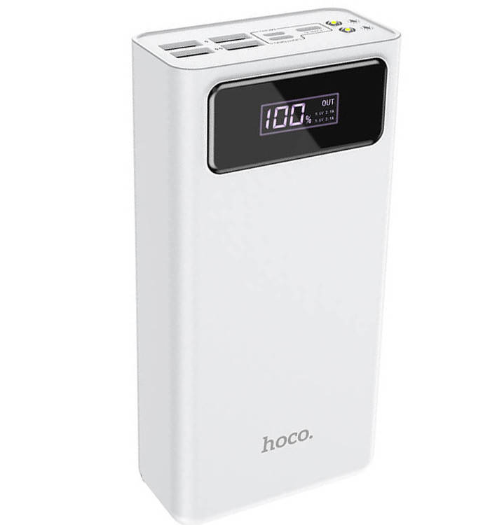 УМБ портативное зарядное Power Bank HOCO General J65A 40000mAh, 4USB, Lightning, Type-C, 2A, белое
УМБ портативное зарядное Power Bank HOCO General J65A 40000mAh, 4USB, Lightning, Type-C, 2A, белое