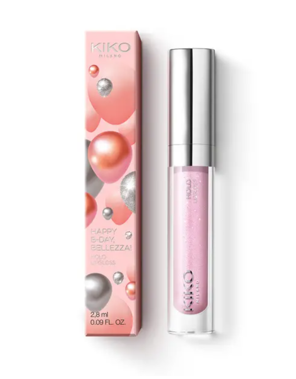 Жемчужный блеск для губ с голографическим эффектом Happy B-Day, Bellezza! Holo Lipgloss Kiko (02 Holo Kiss)
Жемчужный блеск для губ с голографическим эффектом Happy B-Day, Bellezza! Holo Lipgloss Kiko (02 Holo Kiss)