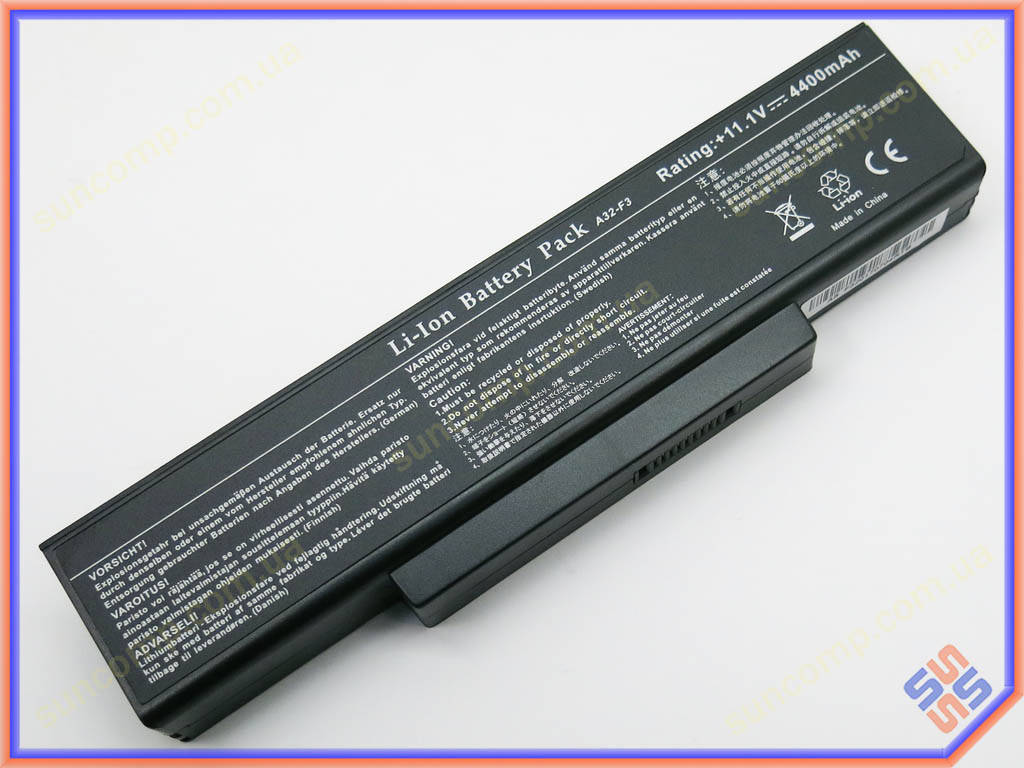 Батарея A32-F3 для ASUS F3, A9, F2, F7, M51, S97, Z53, Z9T, Z94, Z96, Z9400 (11.1V 4400mAh).
Батарея A32-F3 для ASUS F3, A9, F2, F7, M51, S97, Z53, Z9T, Z94, Z96, Z9400 (11.1V 4400mAh).