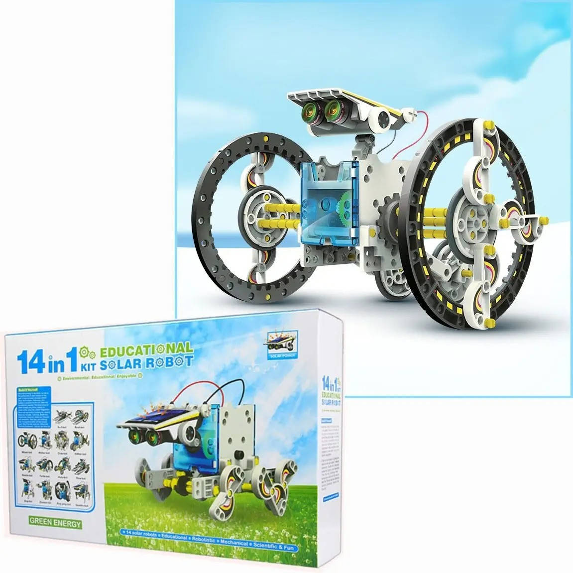 Конструктор робот с солнечной панелью 14 в 1/ Solar Robot, роботизированный конструктор
Конструктор робот с солнечной панелью 14 в 1/ Solar Robot, роботизированный конструктор