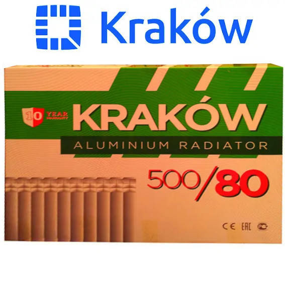Радиатор алюминиевый KRAKOW 500/80, Белый
Радиатор алюминиевый KRAKOW 500/80, Белый