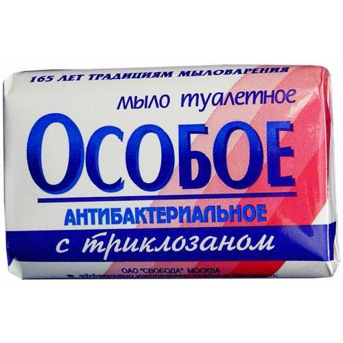 Особое мыло антибактериальное с триклозаном 100 гр
Особое мыло антибактериальное с триклозаном 100 гр