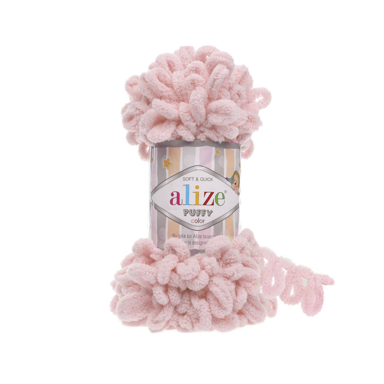 Пряжа Alize Puffy 161 пудра (Пуффи Ализе) для вязания без спиц руками с петельками
Пряжа Alize Puffy 161 пудра (Пуффи Ализе) для вязания без спиц руками с петельками