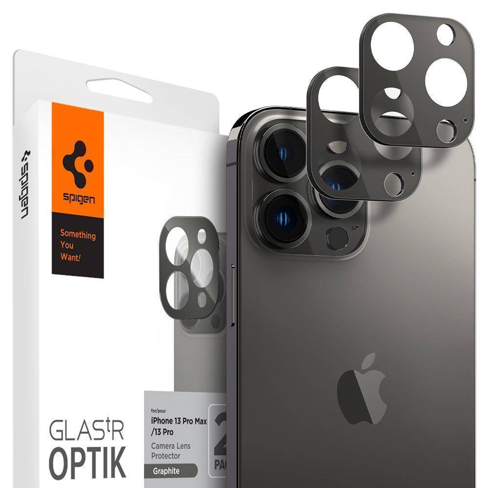 Стекло на камеру Spigen Optik Camera Lens Protector 2-pack для iPhone 13 Pro / 13 Pro Max Graphite (AGL04035), Черный
Стекло на камеру Spigen Optik Camera Lens Protector 2-pack для iPhone 13 Pro / 13 Pro Max Graphite (AGL04035), Черный
