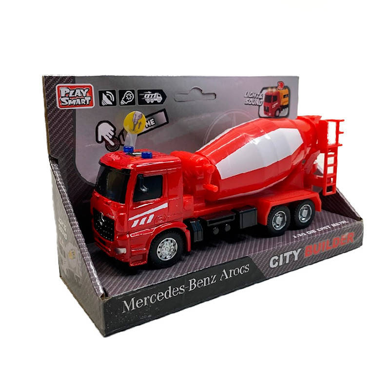 Игрушечная машинка 6717 бетономешалка, звук, свет, инерция, 2 цвета, Синий 
Игрушечная машинка 6717 бетономешалка, звук, свет, инерция, 2 цвета, Синий