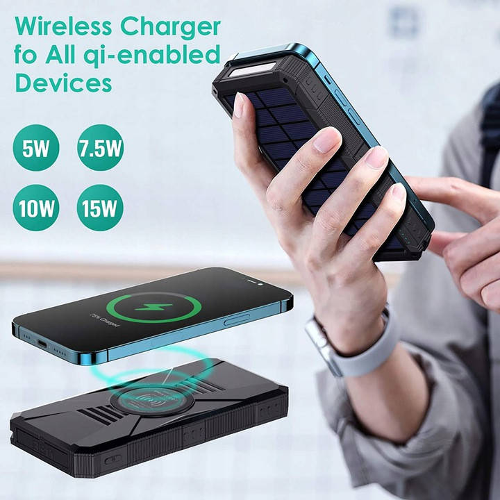 Повербанк зарядка от солнца 30000mAh Быстрая зарядка 25W с фонариком Power Bank на сонячних батареях
Повербанк зарядка от солнца 30000mAh Быстрая зарядка 25W с фонариком Power Bank на сонячних батареях