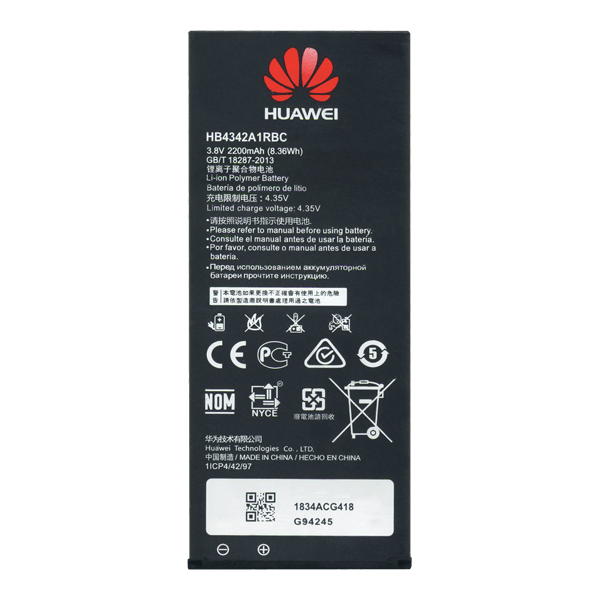 Аккумулятор Huawei HB4342A1RBC (Huawei Y5 II, Y6 Honor 4A SCC-U21, SCL-TL00, SCL-ALOO)
Аккумулятор Huawei HB4342A1RBC (Huawei Y5 II, Y6 Honor 4A SCC-U21, SCL-TL00, SCL-ALOO)
