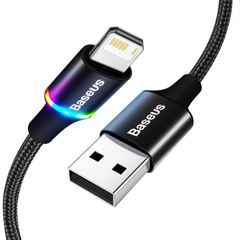 Кабель для iPhone lightning 0.5 м с подсветкой Baseus | Шнур lightning Yiven Cable USB для айфона 50 см, Черный
Кабель для iPhone lightning 0.5 м с подсветкой Baseus | Шнур lightning Yiven Cable USB для айфона 50 см, Черный