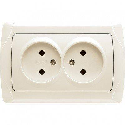 Розетка двойная внутренняя VIKO Carmen крем без заземления 90562055
Розетка двойная внутренняя VIKO Carmen крем без заземления 90562055