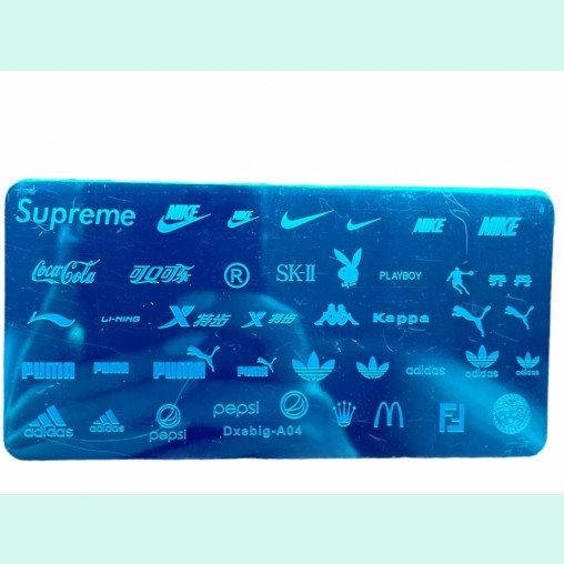 Пластина диск для стемпинга модные значки supreme,puma,nike металлическая 12*6 см для дизайна, Серебристый
Пластина диск для стемпинга модные значки supreme,puma,nike металлическая 12*6 см для дизайна, Серебристый