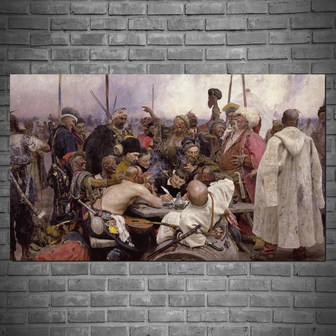 Плакат "Запорожцы пишут письмо турецкому султану, Илья Репин" (артикул 3423) 25, Полуглянец, 42
Плакат "Запорожцы пишут письмо турецкому султану, Илья Репин" (артикул 3423) 25, Полуглянец, 42