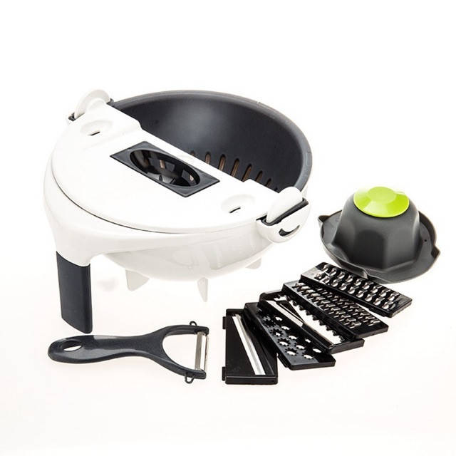 9 в 1 Мультислайсер WET BASKET VEGETABLE CUTTER Терка-овощерезка с контейнером, Белый
9 в 1 Мультислайсер WET BASKET VEGETABLE CUTTER Терка-овощерезка с контейнером, Белый