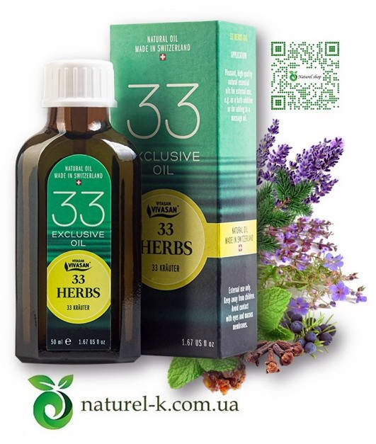 Эфирное масло 33 Травы классик Вивасан 50 мл швейцарское натуральное
Эфирное масло 33 Травы классик Вивасан 50 мл швейцарское натуральное