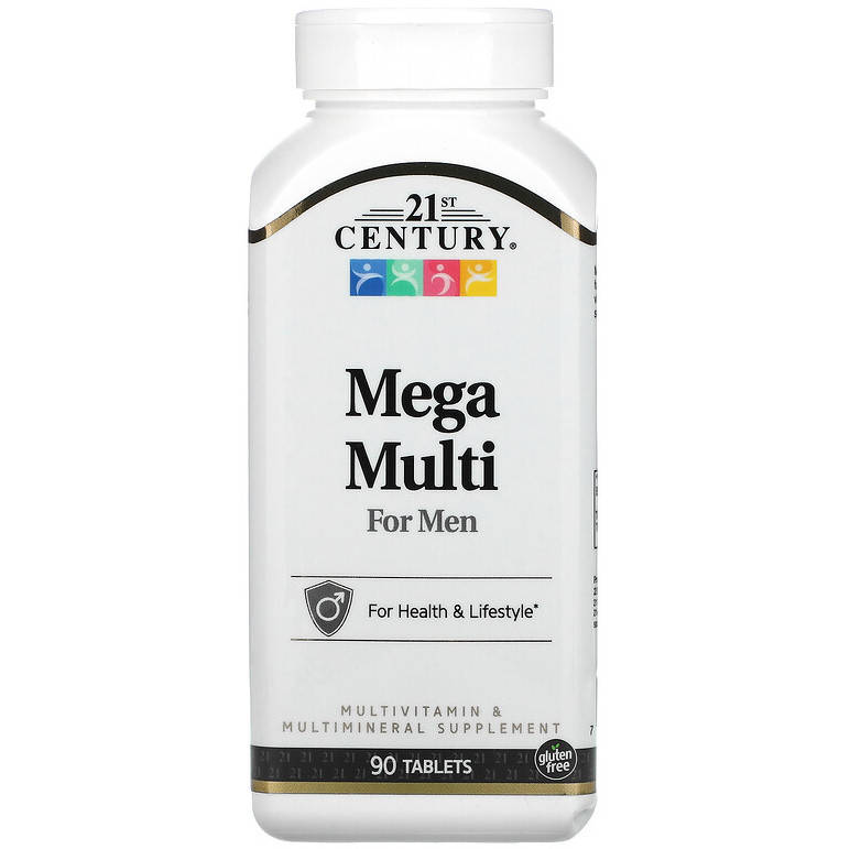 Мультивитамины и мультиминералы для мужчин 21st Century "Mega Multi For Men" (90 таблеток)
Мультивитамины и мультиминералы для мужчин 21st Century "Mega Multi For Men" (90 таблеток)