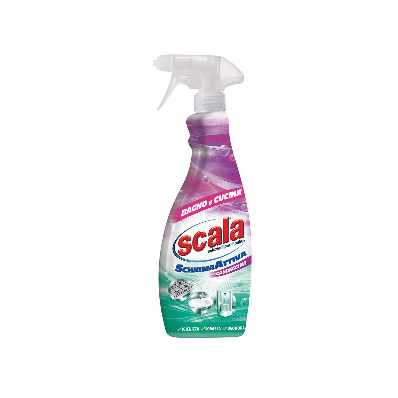 Активная пена-очиститель для ванны и кухни Scala Schiuma attiva -detergente per Bagno e Cucina 750ml
Активная пена-очиститель для ванны и кухни Scala Schiuma attiva -detergente per Bagno e Cucina 750ml